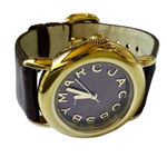 Marc by Marc Jacobs MBM1185 Analog Brown Leather and Dial Gold Tone Round Watch Photo 5