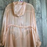 Future Collective Peach Color Organza Hooded Jacket w/Zippered Front & Pockets Photo 9