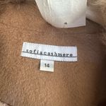 Sofia Cashmere Belted Genuine Shearling Trim Coat NWT 14 Tan Photo 8