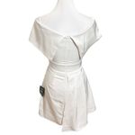 Lulus  New Always Celebrating Ivory Satin Off-the-Shoulder Mini Dress Size XS Photo 3