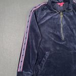 Lilly Pulitzer Lilly‎ Pulitzer Pullover Womens Large Velour Half Zip Long Sleeve Athletic Top Photo 14
