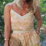 LASSURENAS Italian Coast Rose Tank Top size Small Pink Photo 0