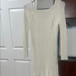 Forever 21  White Distressed Long Sleeve Dress Photo 3