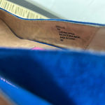 Betsey Johnson Betsey‎ Johnson Giselle Blue Suede Heels with Hot Pink Sole Photo 4