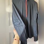 Athleta Malibu Half Zip Active Hike Jacket Pullover in Grey/Red Sz Medium Photo 5