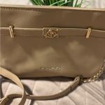 Bebe Tan Crossbody with Adjustable Gold Chain Strap Photo 4