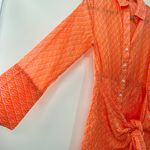 Free People NEW Rillo Beach Summer Shirtdress Extra Small Orange Pink Photo 6