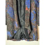 Alberto Makali Blazer Women Medium Blue Paisley Shawl Collar Open Jacket Italy Photo 4
