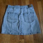 American Eagle Button Front Mini Denim Skirt Size 6 Photo 3