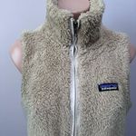 Patagonia Los Gatos Fuzzy Vest El Cap Khaki Sherpa Furry Medium Photo 2