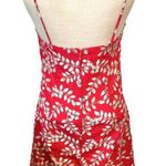 No Boundaries Vintage Y2K 90s Red Floral Mini Sun Dress White Flower Leaf Spaghetti Strap Lace Photo 3