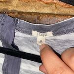 J.Crew  Gray Striped Back-Zip 3/4 Sleeve Blouse Women's Size Small Photo 2