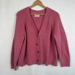 Old Navy Pink Ribbed Button Front Cardigan Sweater Women XXL Cozy Feminine Casual Winter Photo 3