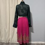 Women Traditional Long Embellished Skirt Gypsy Boho Bollywood Belly Dance Pink S Photo 5