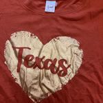 Womens Texas Longhorns heart burnt orange gold short sleeve shirt Photo 1