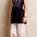 Anthropologie One September XS Barranco Embroidered Tunic Shirt Gray Navajo Top Photo 0