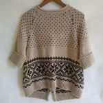 American Rag  L Black Tan Crop Sweater Photo 5