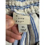 A New Day Women's XL Skirt Striped Blue Black White Ruffle Waist Casual Photo 2