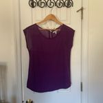 American Eagle Retro AEO Purple Chiffon Cap Sleeve Blouse Photo 1