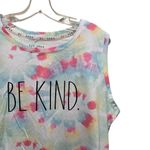 Rae Dunn Be Kind Rainbow Tie Dye Muscle Tank Top Women’s Size XL Photo 3