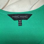 Ming Wang Green Sleeveless Knit Top Size Medium Scoop Neck Side Slit Photo 4