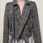 Ashley Outerwear  by 26 international black yellow plaid jacket woman size Medium Photo 5
