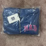 Madhappy  X Gap Full Zip Cropped Mad Hoodie in Navy Blue Small Photo 1