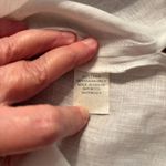 Caroline Rose 100% Linen Sleeveless White Blouse Size XS Made in USA Photo 3