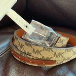 Michael Kors MK Monogram Reversible Leather Belt, Size M, NWT Photo 0