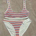 Hula Honey NWT  Small 2 piece striped Bikini Photo 0
