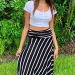 Black & White Skirt Maxi & Long | MADE IN USA Photo 0