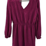 Amanda Uprichard  Amaretto Silk Mini Dress Magenta Elastic Waist Size Small S Photo 0