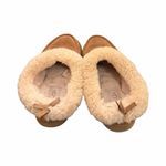 UGG  Groove Shearling Lined Bow Detail Cozy Slippers Tan Sz 9 Photo 2