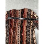 R & M Richards VTG Karen Kwong Blouse Women 10 Tunic Slits Gold Buttons Aztec Southwestern Boho Photo 4