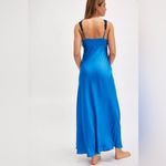 Free People  Countryside Lace Maxi Slip in Blue Campanula Combo S Photo 5