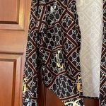 Amazing fashion designer print wrap top size M Black Size M Photo 3