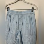 Pretty Little Thing  Blue Poplin Pinstripe Tailored Wide Leg Trousers Photo 2