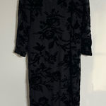 Dana Buchman Women’s Long Sleeve Black Lace & Velvet Dress Size 12 Silk Blend Photo 0