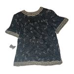 Laurence Kazar NWT Vintage  100% Silk Sequin Beaded Floral Evening Jacket Size S Photo 9