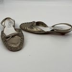 Michael Kors KORS Slingback Ballet Shoes Sz 6M Metallic Bow Coquette Preppy Photo 1