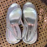Lulu Townsend ‎ Silver Metallic Slingback Heels Photo 4