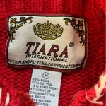 Tiara International Vintage  Red Knit Christmas Sweater M Photo 7