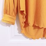 Free People Shimmy Shake Open Twist Back Top/ Sweater in Gold, Size S New w/Tag Photo 11