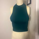Free People Movement   Ribbed Tank Top M/L Green High Neck Mock Neck Misprint Photo 9