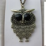 Handmade Owl Bronze Pendant Chain Necklace Photo 3
