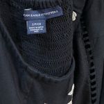 American Eagle Black & White Embroidered Halter Neck Jumpsuit Size Small Photo 4