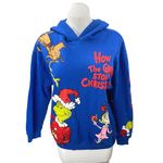 The Grinch Dr. Seuss Women's Blue Graphic Print Hoodie Hooded Sweatshirt Top M Size M Photo 1