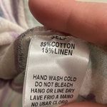 easel  Long Sleeve Linen Blend Purple White Button Up Tunic Dress Boho Beach Photo 13