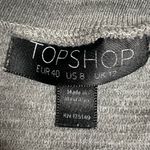 Topshop Ribbed Lightweight Sweatshirt Gray Size 8 Photo 4