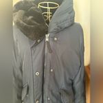 Abercrombie & Fitch Abercrombie blue poly filled winter coat with faux fur hood lining size M Photo 4